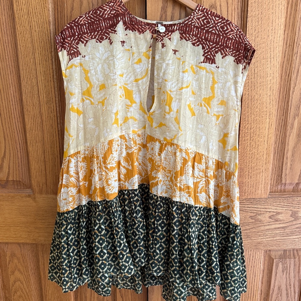 Free people tiered boho style tunic Top